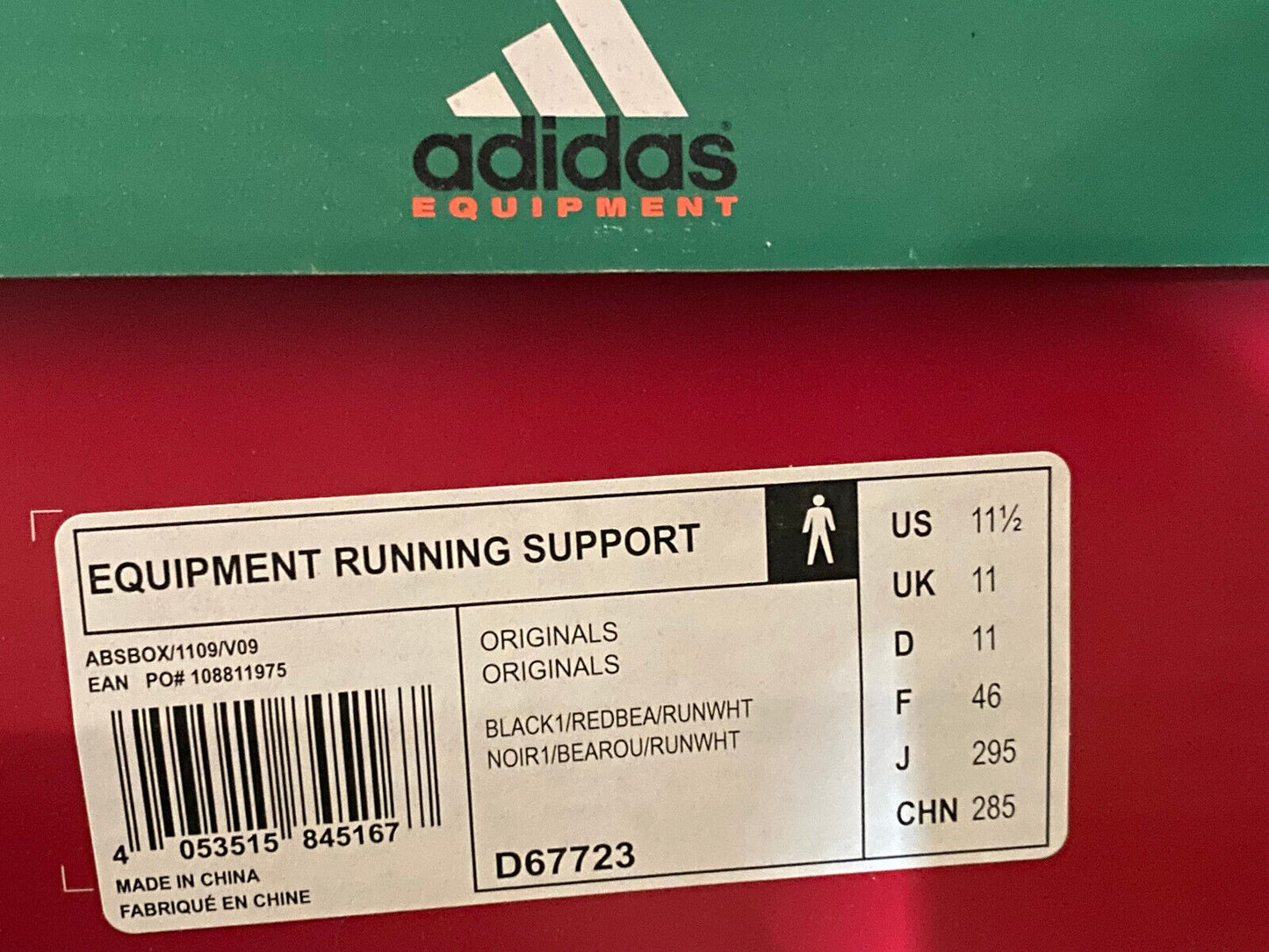 Adidas EQT Running Support Oddity Pack Equipment D67723 US 11,5 UK 11 FR 46