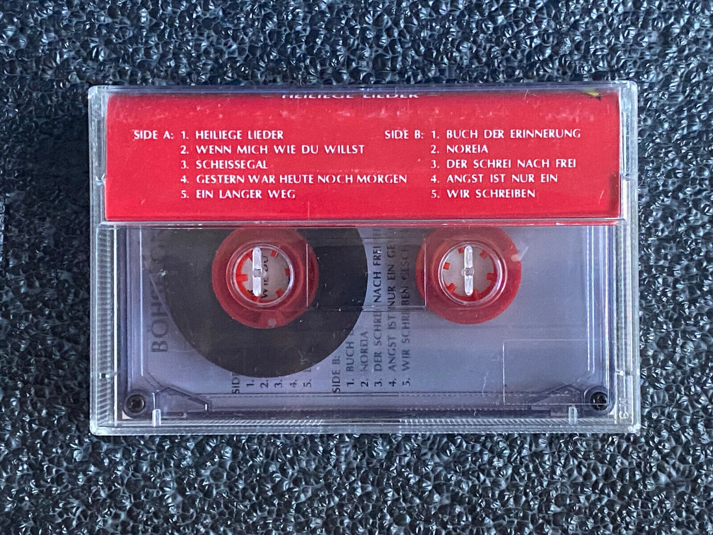 Böhse Onkelz - Heilige Lieder - "DIE ROTE" MC Musikkassette SEHR SELTENE AUSGABE