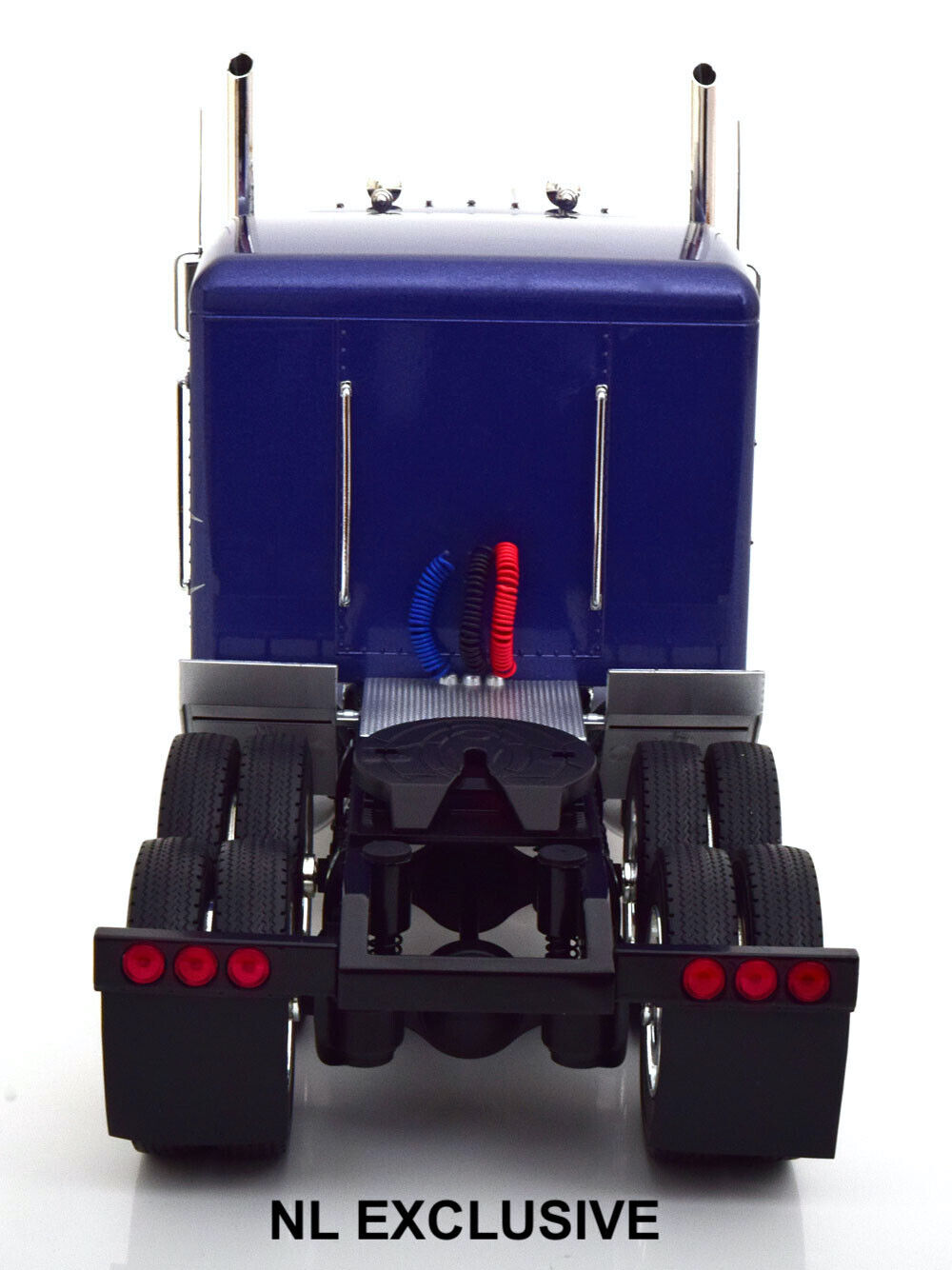 Peterbilt 359 Truck Road Kings RK180083 Transformers Blue & Red Flames Neu 1:18