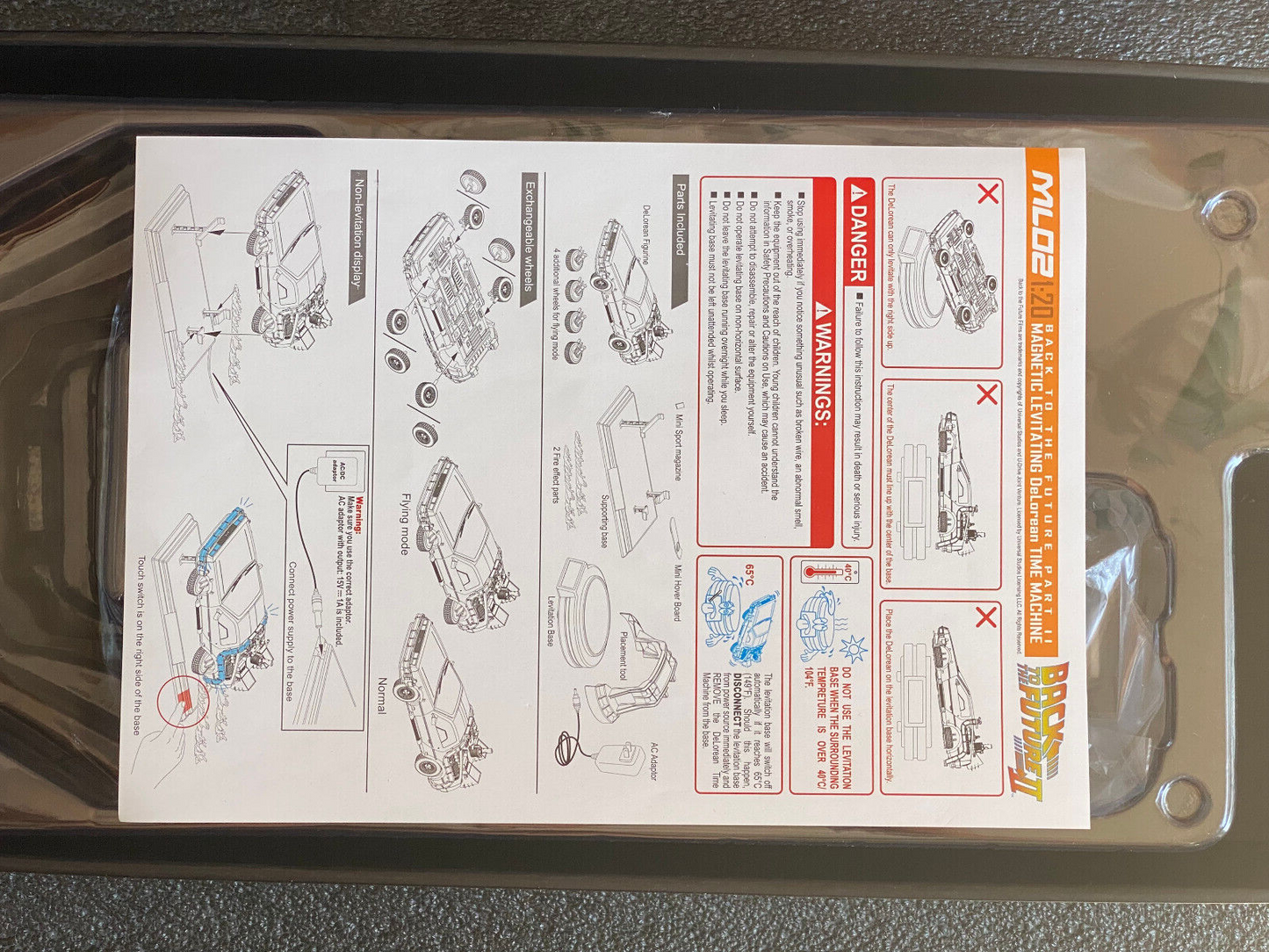 DeLorean Back to the Future II BTTF Zurück in die Zukunft Kids Logic ML02 1:20