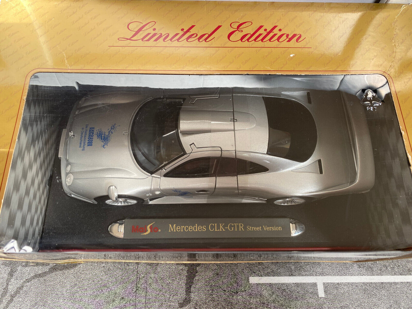 Mercedes-Benz CLK-GTR AMG Street Version EXPO 2000 Sondermodell Neu in OVP 1:18