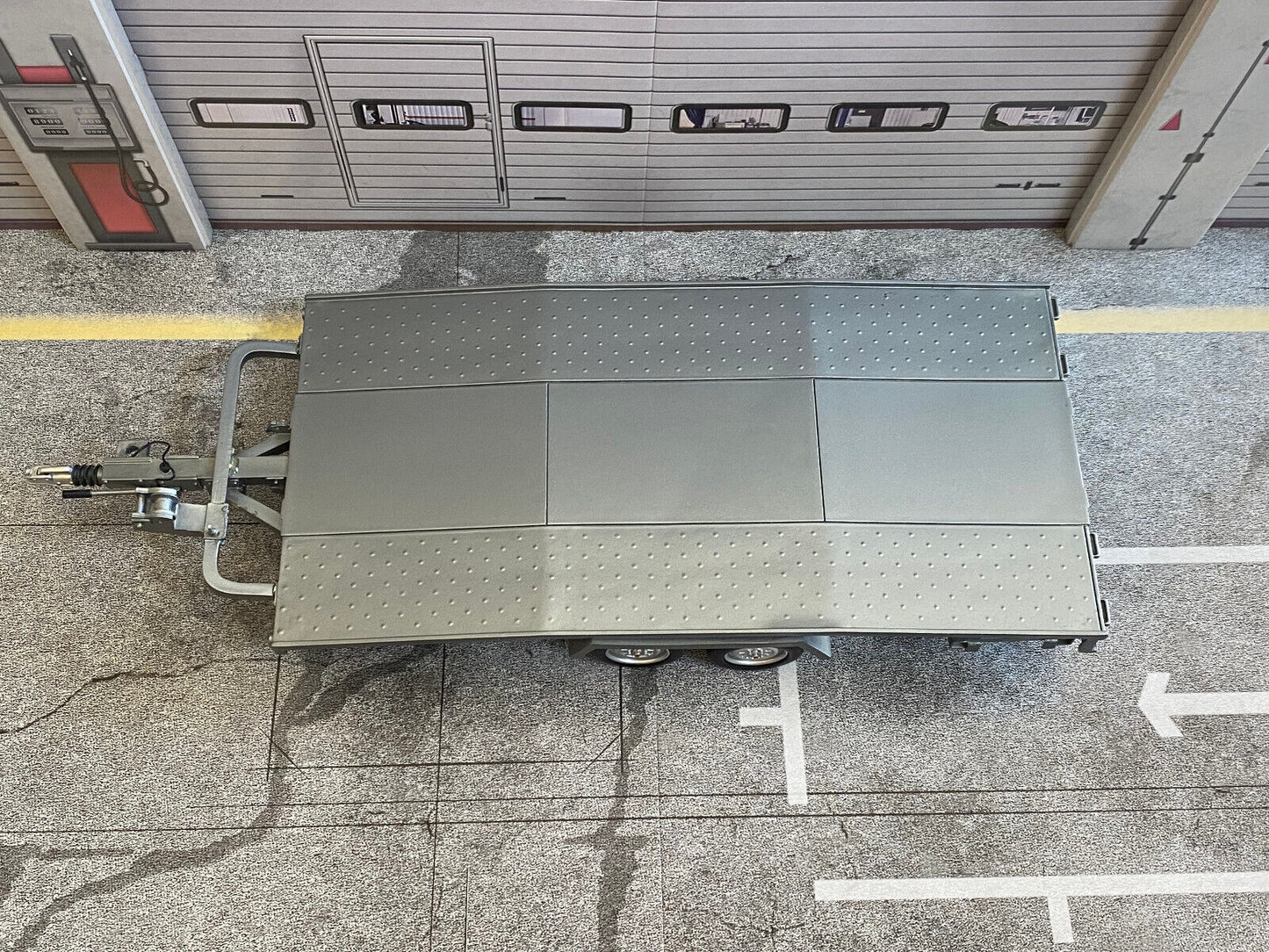 Anhänger Autoanhänger Trailer Ellebi LBA 1950 LM111 Laudoracing gebraucht 1:18