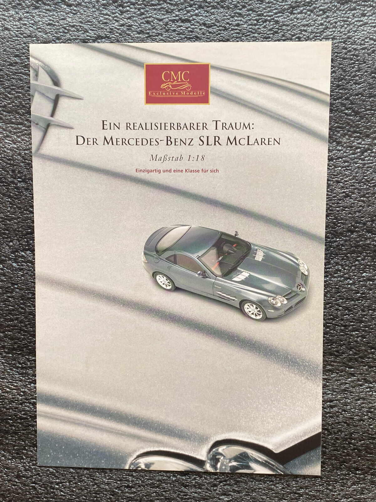 CMC Prospekt für Mercedes Benz McLaren SLR 1:18 Broschüre DinA4 aufklappbar Neu