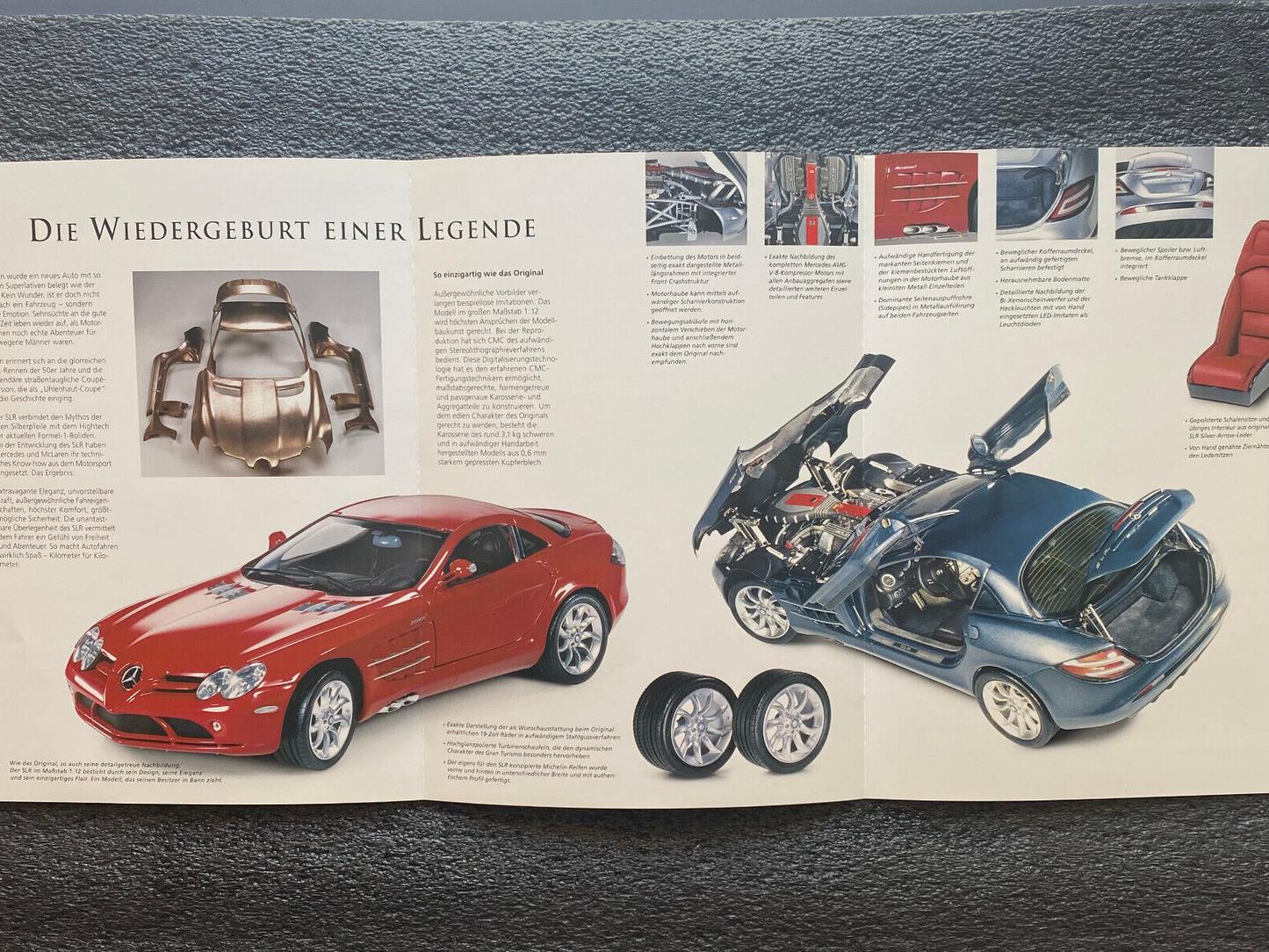 CMC Prospekt für Mercedes Benz McLaren SLR 1:12 Broschüre DinA4 auffklappbar Neu