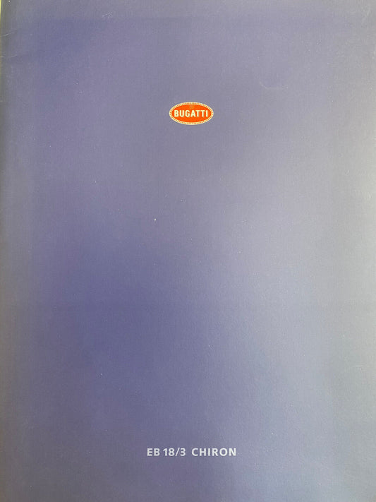 Bugatti EB 18/3 Chiron Broschüre mehrseitiges Prospekt (Italdesign)