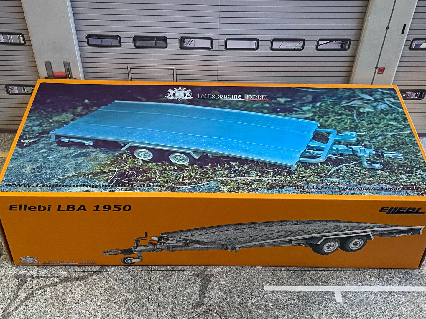 Anhänger Autoanhänger Trailer Ellebi LBA 1950 LM111 Laudoracing gebraucht 1:18