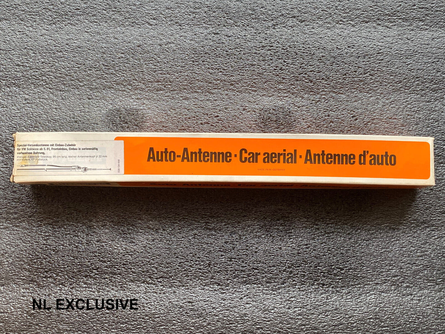 VW Scirocco II (Typ 53b) Hirschmann Teleskopantenne ab Bj 5.81 Neu in OVP