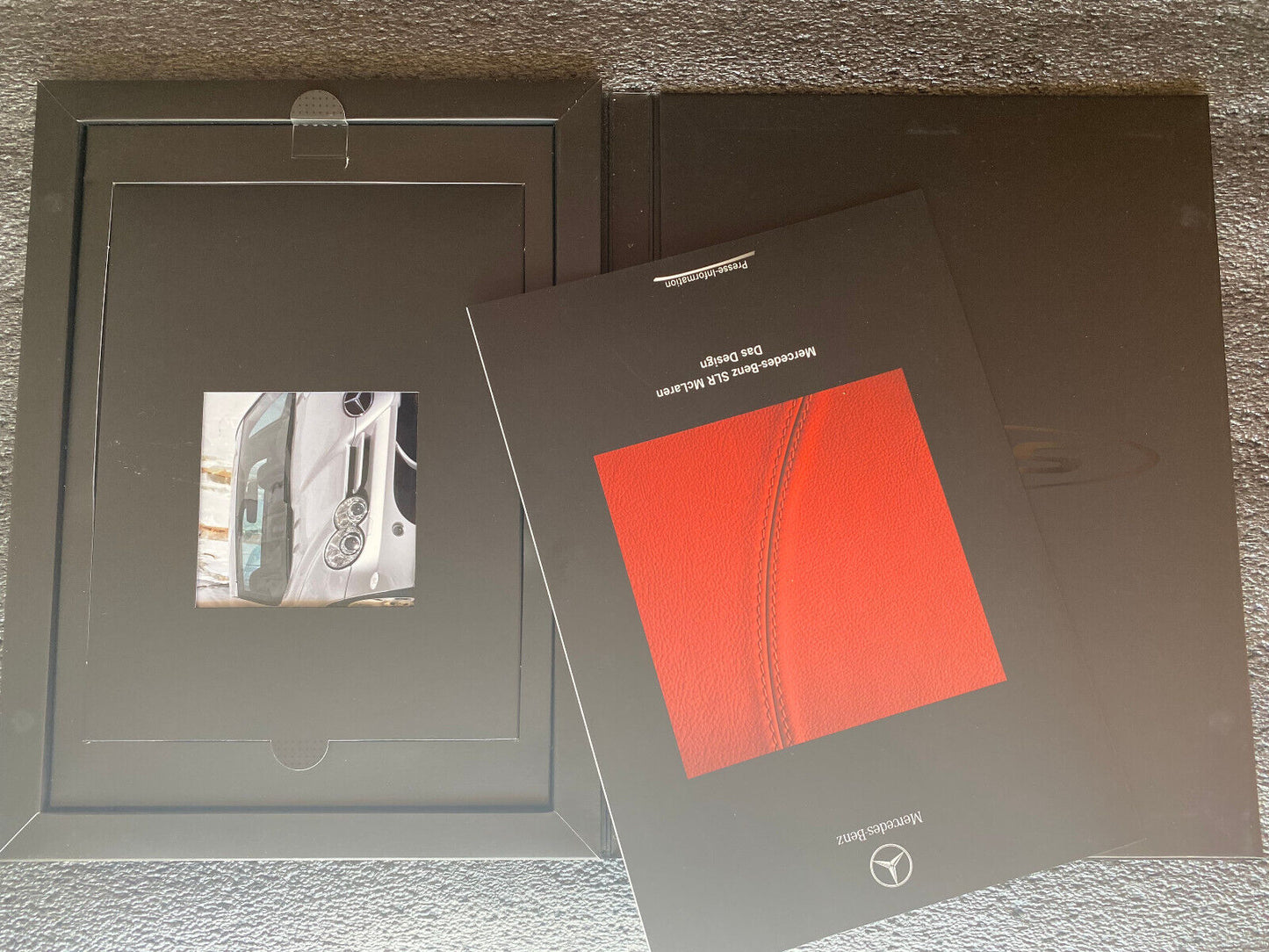 Pressemappe Mercedes Benz McLaren SLR mit Echtledereinsatz, Fotos und CD-ROM Neu