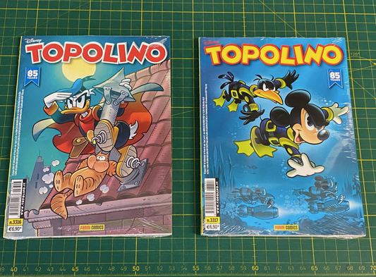 Micky Maus Donald Duck Topolino Panini Comic 85 Years Anniversary Nr. 3316+3317