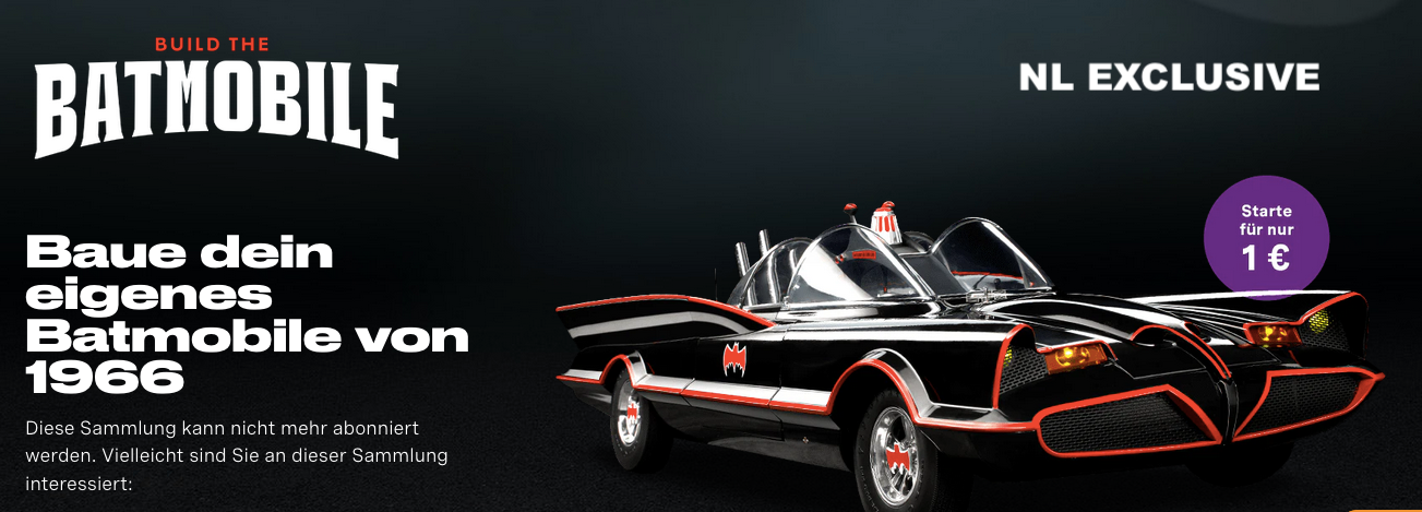 Batmobile 1966 DeAgostini Fanhome kompletter Bausatz 120 Hefte Batman 1:8