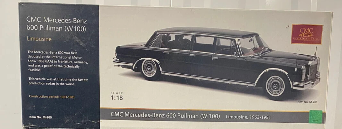 Mercedes Benz 600 Pullman W100 schwarz M200 CMC 1:18