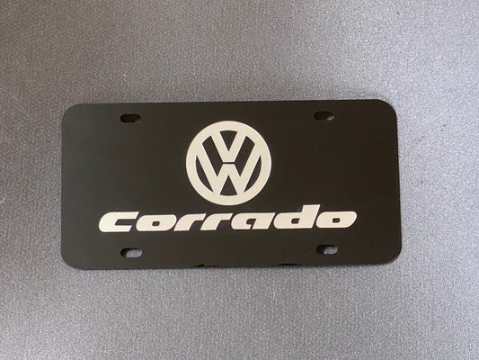 VW Corrado US Showroom Kennzeichenschild Acryl Lasercut VW SCENE USA License Plate