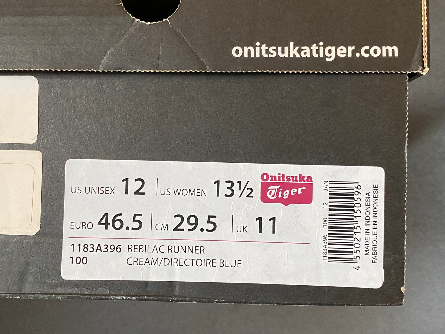 Onitsuka Tiger X-Caliber GT Sticker vintage & Rebilac Runner Neu in Box US 12 UK 11 EU 46,5