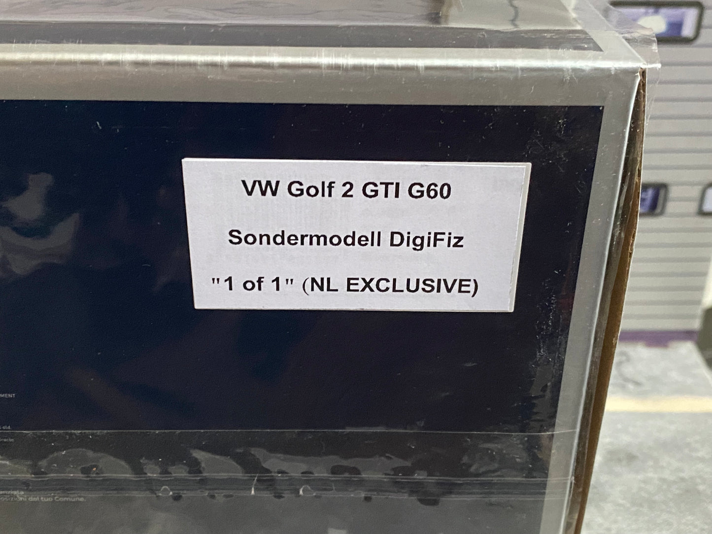 VW Golf 2 GTI G60 DigiFiz Typ 19E 1989 II Schwarz metallic Tuning Diorama Umbau 1:18