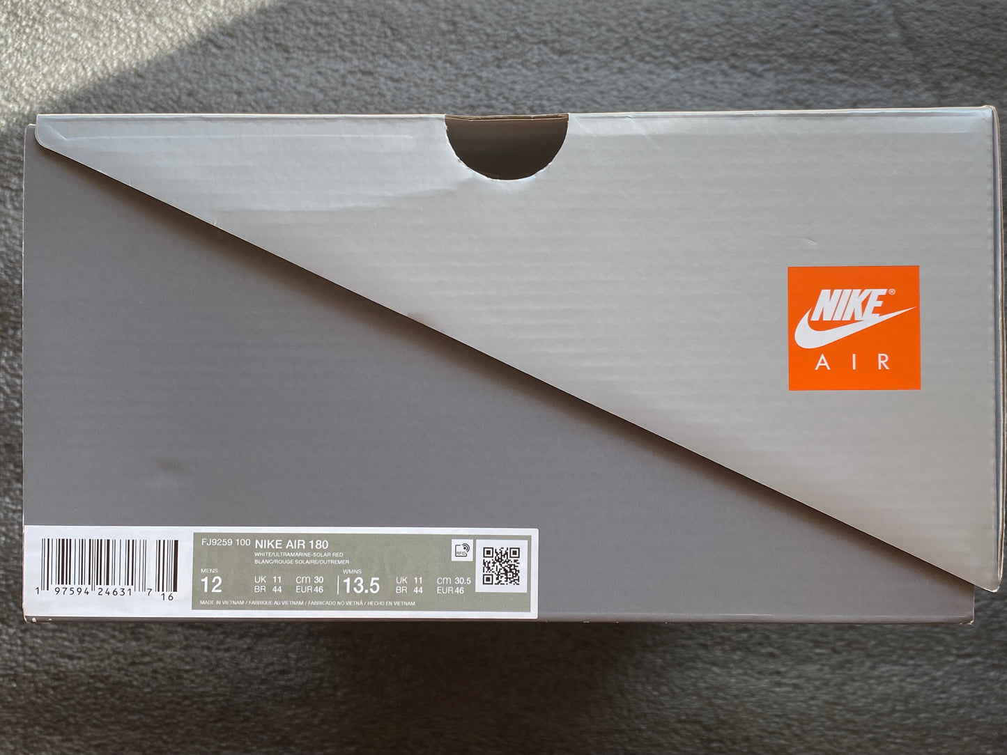 Nike Air Max 180 2024 vintage colourway "Ultramarine" ORIGINAL BIG BUBBLE US 12 UK 11 EUR 46
