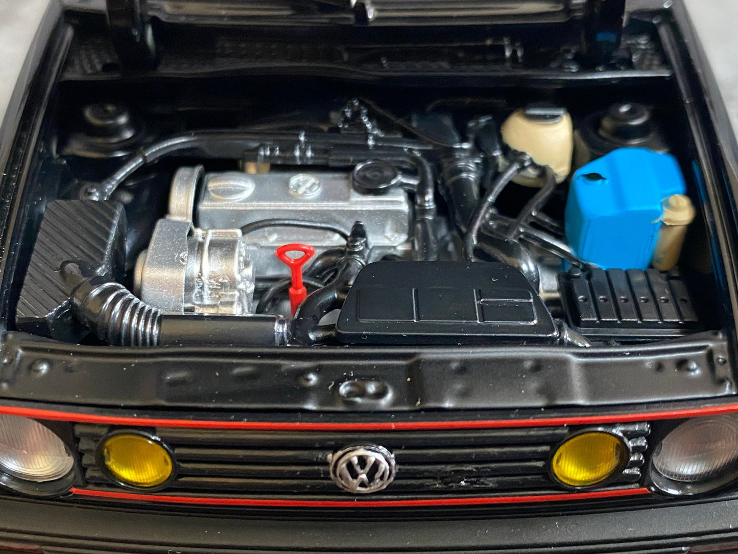 VW Golf 2 GTI G60 DigiFiz Typ 19E 1989 II Schwarz metallic Tuning Diorama Umbau 1:18
