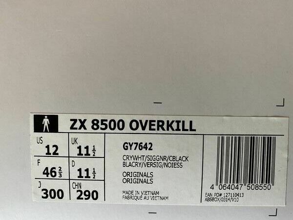 Adidas ZX 8500 x Overkill GY7642 Neu in Box new US 12 UK 11,5 EUR 46 ⅔