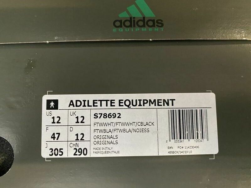 Adidas EQT Adilette Equipment S78692 neu in Box new in box US 12 UK 12 EUR 47