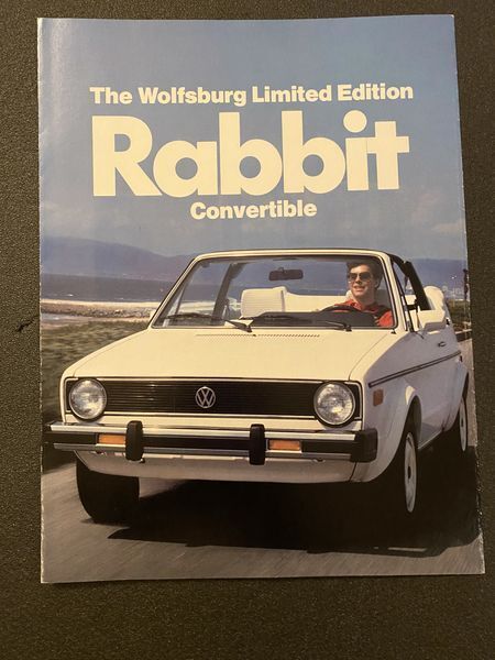 VW Golf 1 Cabriolet Cabrio Typ 155 Prospekt US Rabbit Convertible Wolfsburg Edt.
