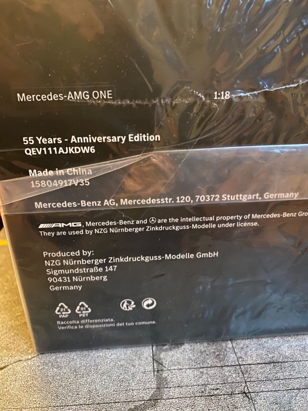 Mercedes-AMG One Sondermodell "55 Jahre AMG" DieCast NZG (A) Neu in OVP new 1:18