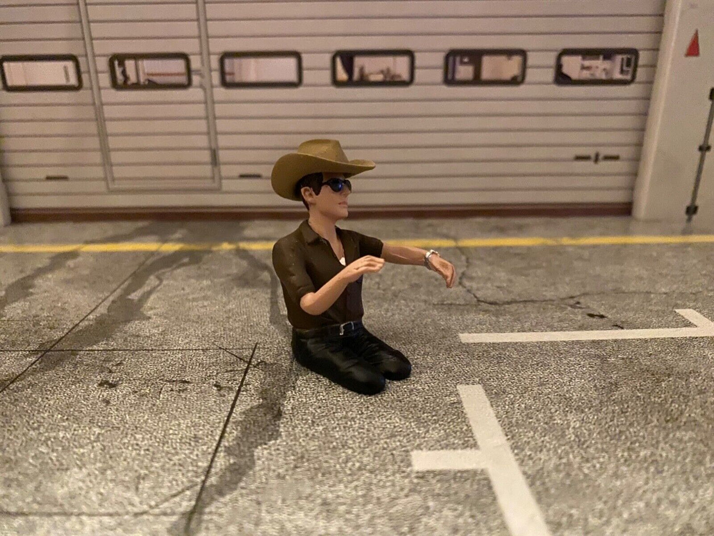 Cowboy Fahrer Figur Driver Figure Fahrerfigur Trucker für Lkw Truck Vers. B 1:18