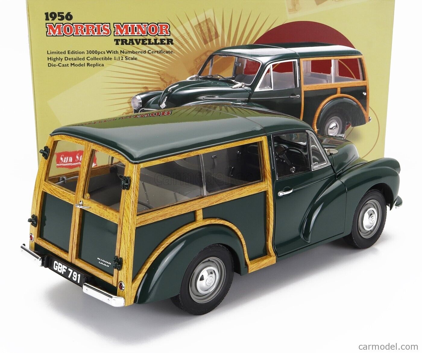 Morris Minor 1000 Traveller 1956 Dunkel Grün Dark Green SunStar 04791 1:12