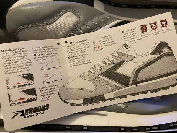 Brooks Nexus Running Shoes vintage 1987 Kinetic Wedge new US 13 UK 12 EUR 47,5