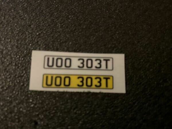 Kennzeichen UOO 303T für Ford Capri 3.0 S Die Profis The Professionals "B" 1:18