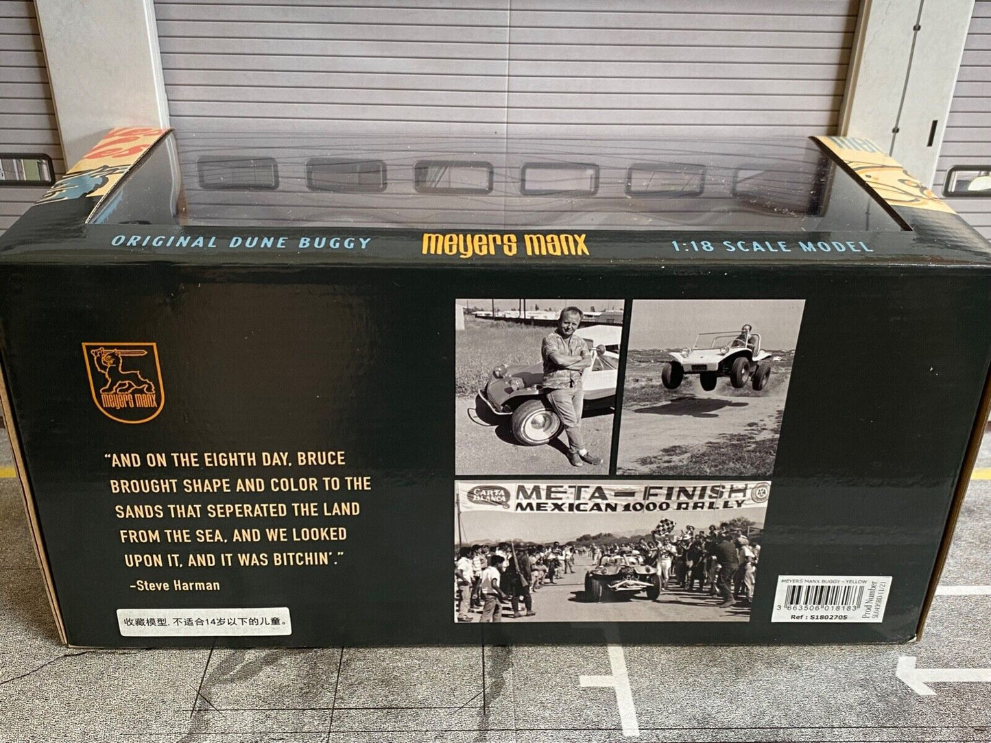 Bruce Meyers Manx Dune Buggy ´68 Mexican 1000 Rally Special Edition yellow 1:18