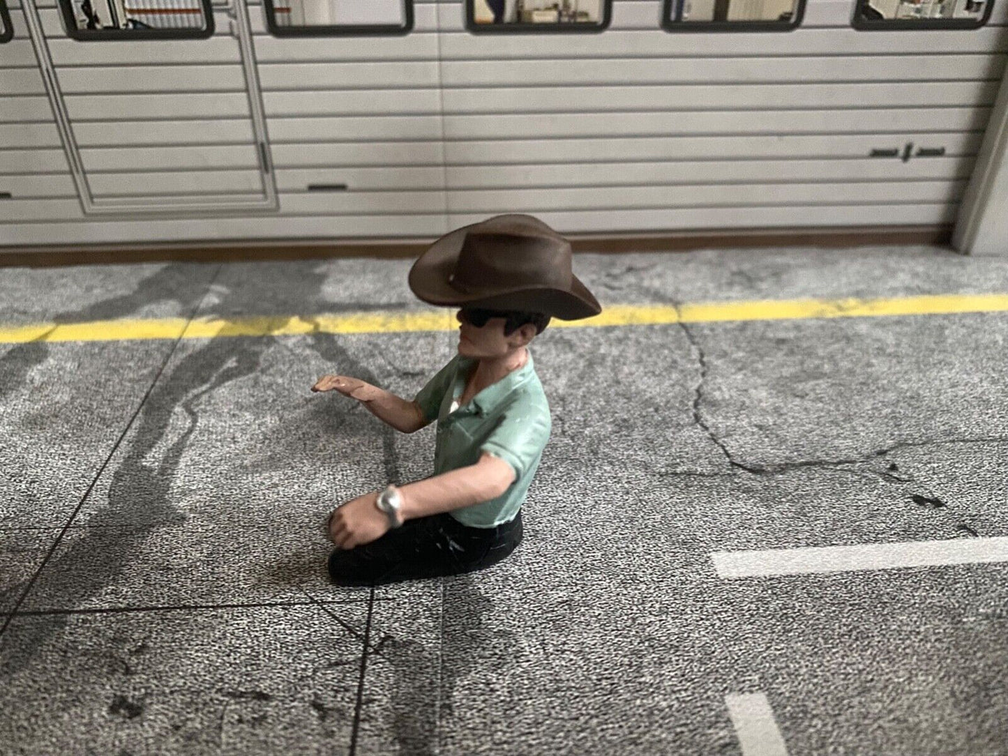 Cowboyhut dunkelbraun Cowboy Hat Dallas Texas Sheriff Police Diorama Tuning 1:18