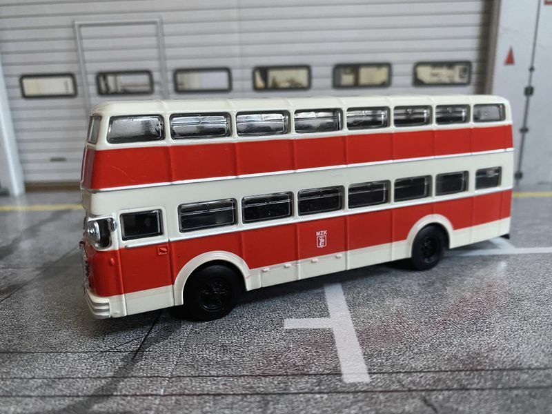 Büssing D2U MZK Polska Doppeldeckerbus Polen Bus ehem. BVG Bus Berlin neu 1:72