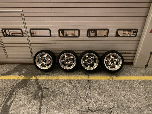 Kompletträder in Aluoptik Felgen Tuning Umbau Diorama Code 3 RDM neu A 1:18