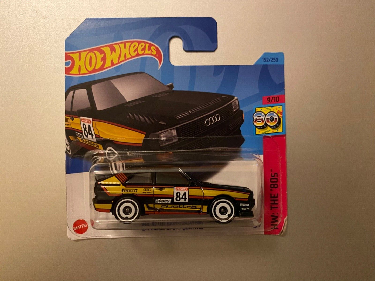 Audi Sport Quattro #84 schwarz Hot Wheels 1:64 Neu in OVP
