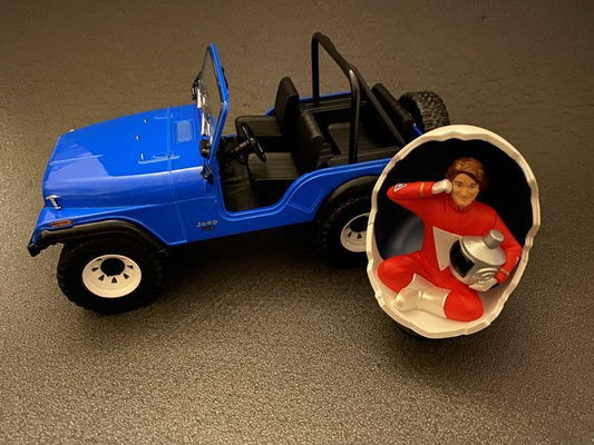 Jeep CJ-5 1972 Mork & Mindy Mork from Ork + Figure Mork vom Ork + Figur EGG 1:18