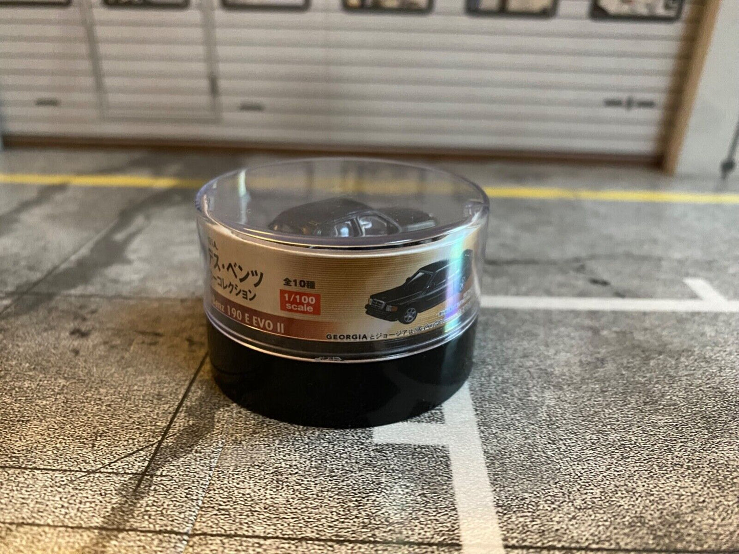 Mercedes Benz 190E 2.5-16V Evo2 schwarz gebraucht in OVP black used box Georgia 1:100