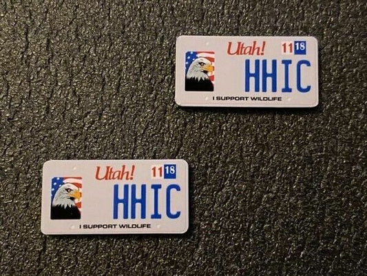 1 Paar Kennzeichen Kunststoff License Plates plastic Hoonifox 2022 RC R/C 1:10