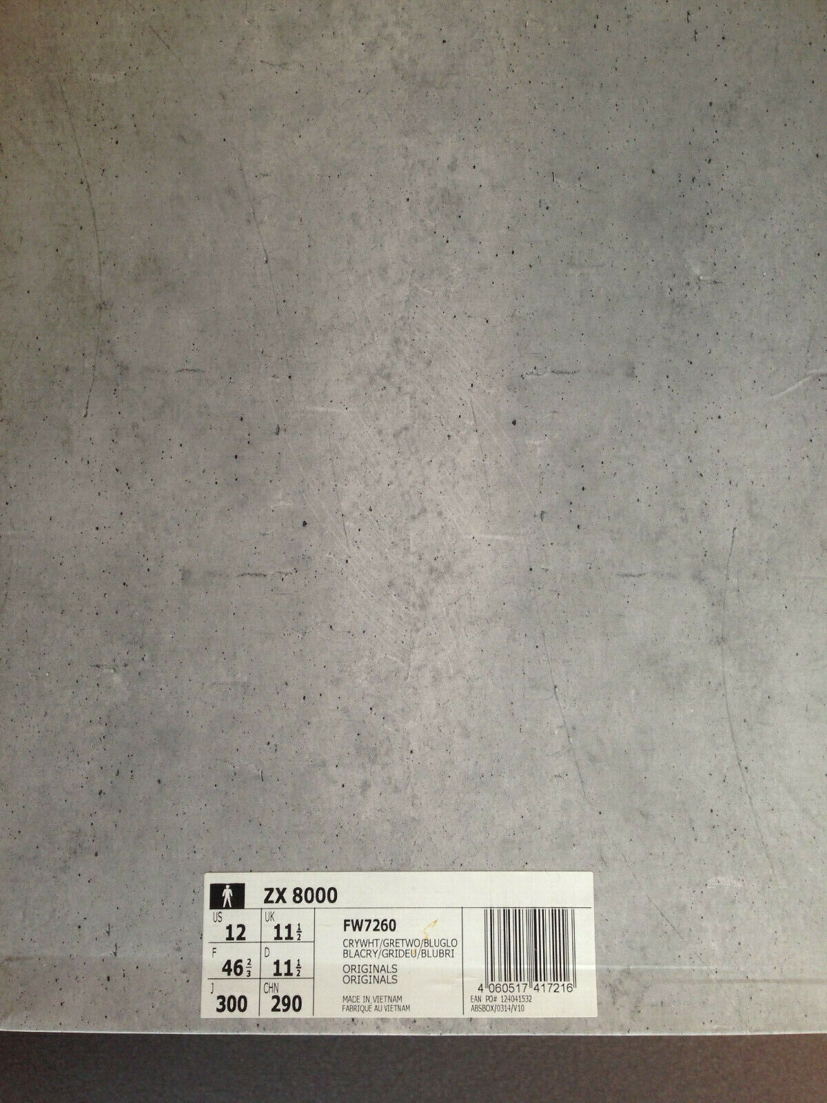 Adidas ZX 8000 NO WALLS NEEDED ZX8000 2019 Boost FW7260 US 12 UK 11,5 EUR 46 ⅔