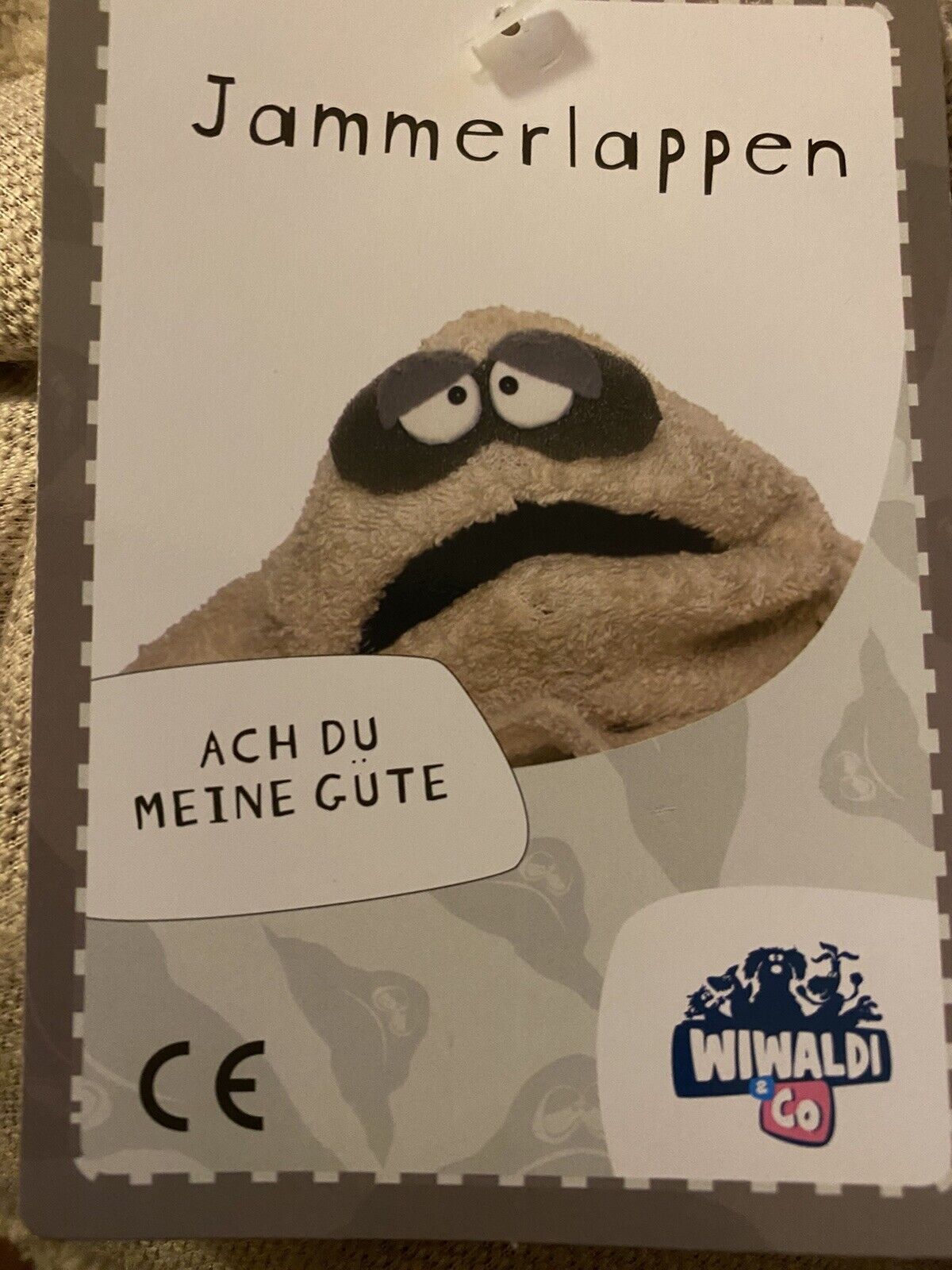 Jammerlappen aus der TV-Sendung " Zimmer Frei " Plüsch Handpuppe Neu ca. 21 cm