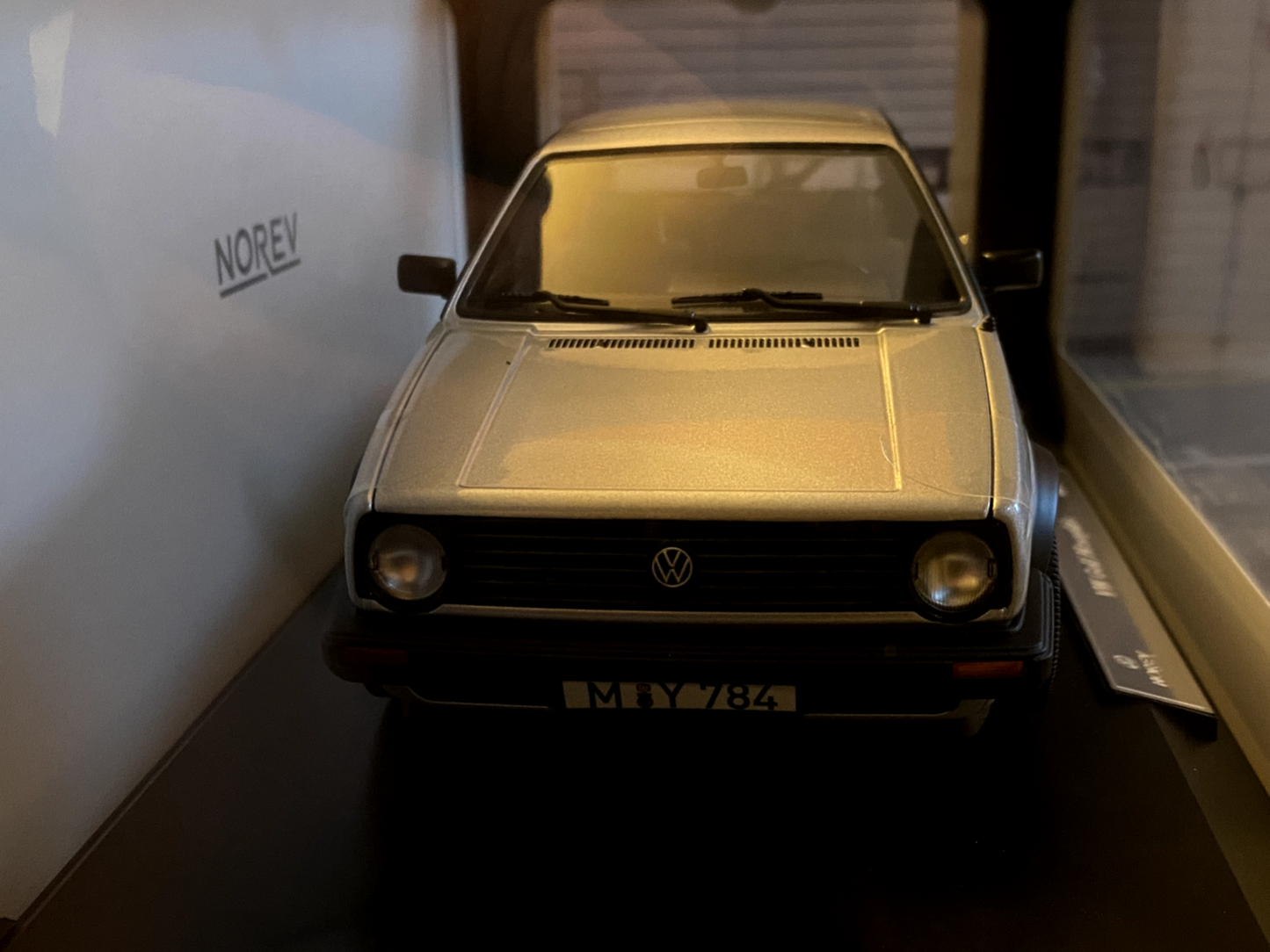 VW Golf II Memphis 1988 Silbergrau Metallic "200 EXCLU WEB" 188560 Norev 1:18