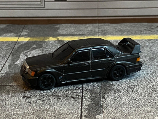 Mercedes Benz 190E 2.5-16V Evo2 Black Matt Schwarz Matt 1:64