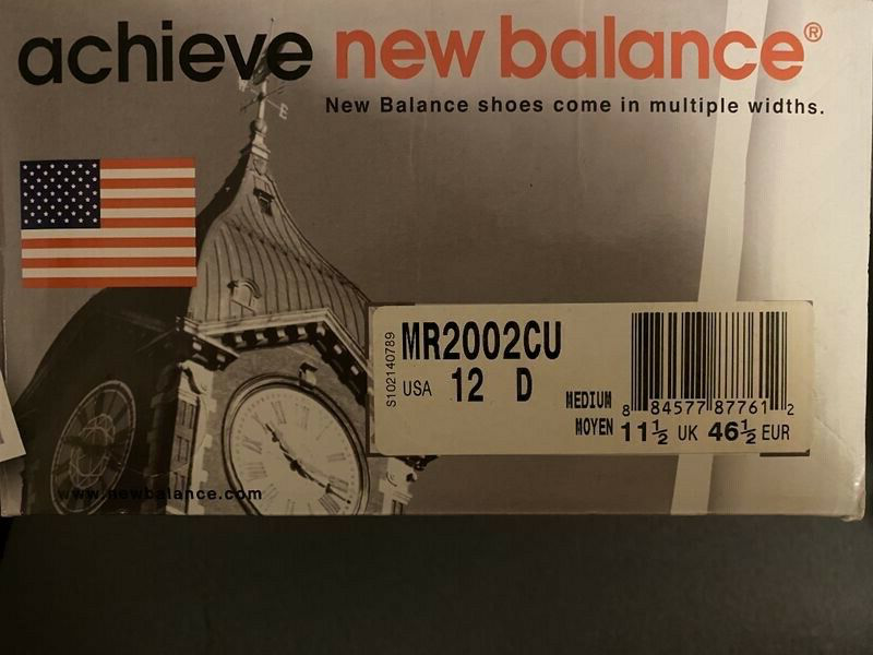 New Balance MR2002CU Made in USA vintage from 2002 US 12 UK 11,5 EUR 46,5 CM 30