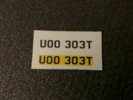 Kennzeichen UOO 303T für Ford Capri 3.0 S Die Profis The Professionals "A" 1:18