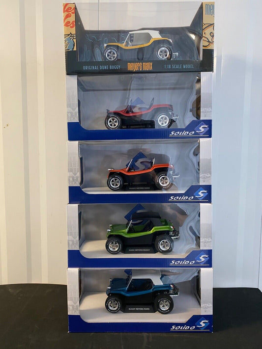 6x Meyers Manx Dune Buggy Komplett-Set inkl. YELLOW MEXICAN VERSION neu OVP 1:18