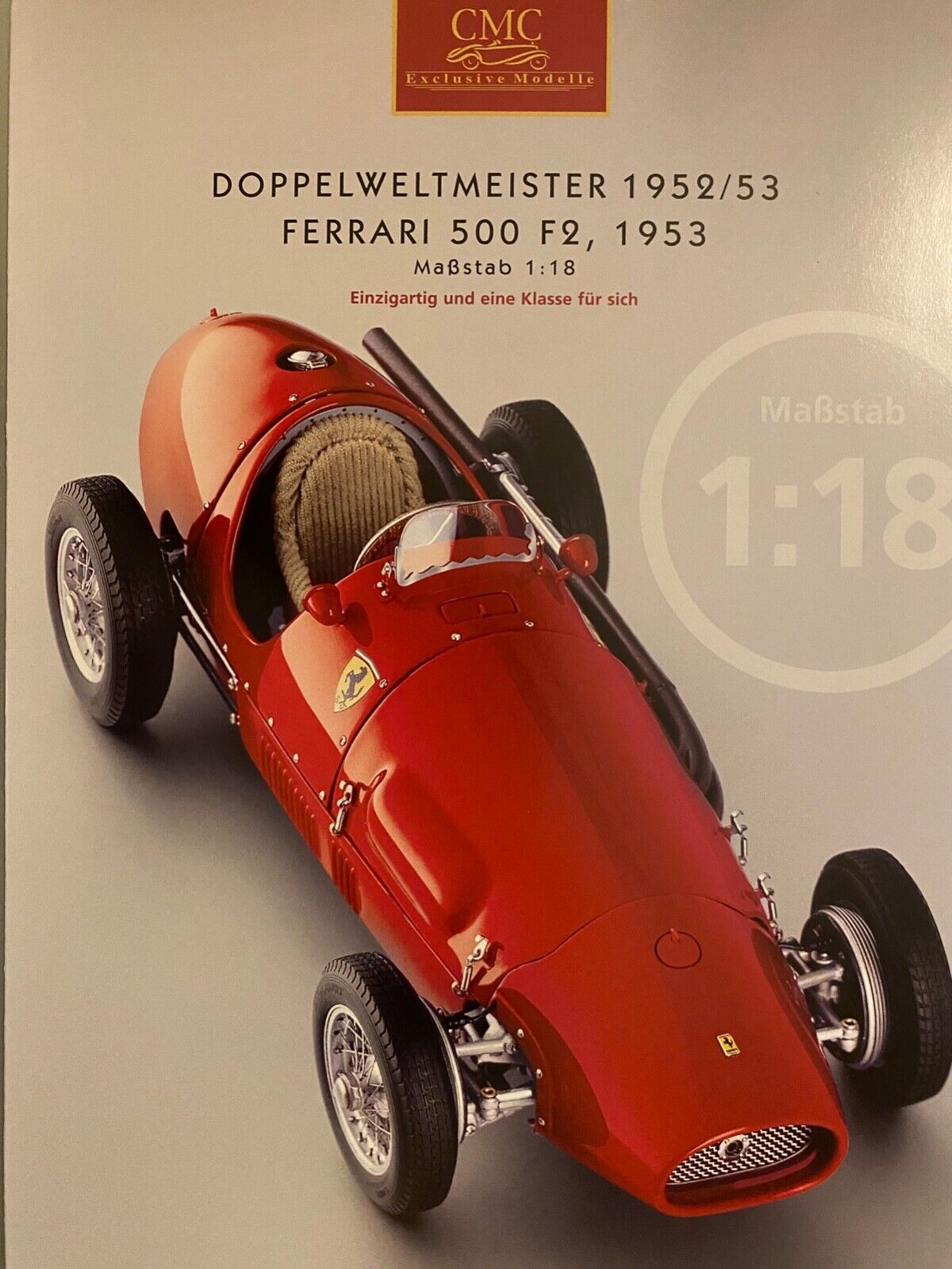 CMC Prospekt für Ferrari 500 F2 1953 1:18 Broschüre DinA4 Neu
