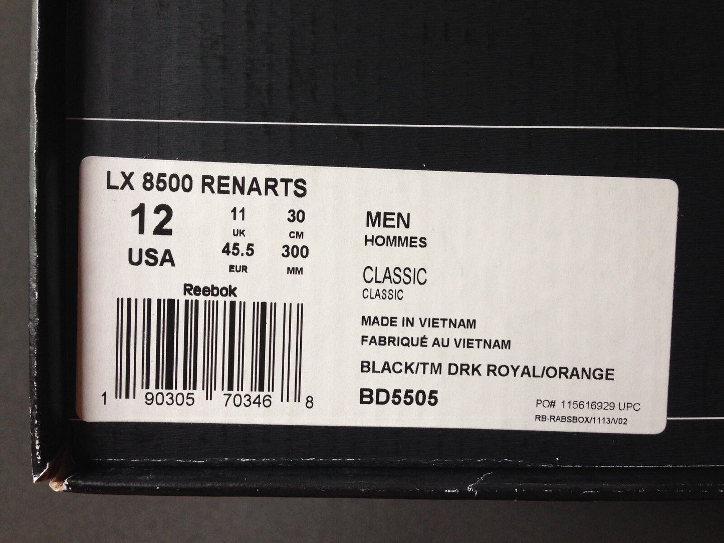 Reebok LX 8500 x Renarts "Dead End Kids" new in box US 12 UK 11, EUR 45,5