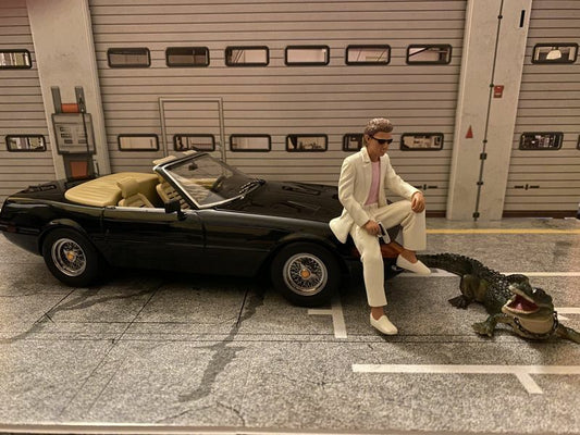 Miami Vice Elvis Alligator Figur für James Crockett "Sonny Burnett" Diorama 1:18