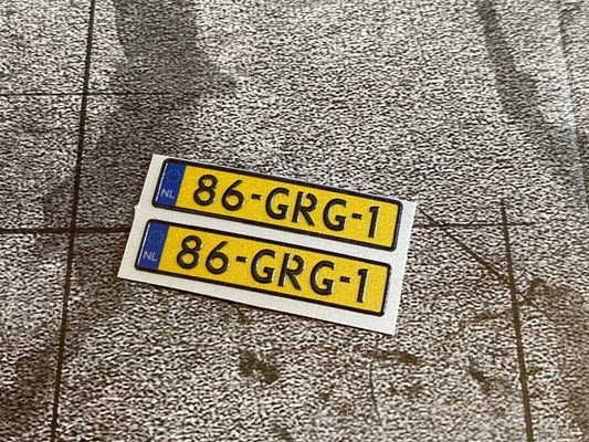 Niederlande Kennzeichen für Opel Manta B Maaskantje New Kids Turbo Nitro 1:18