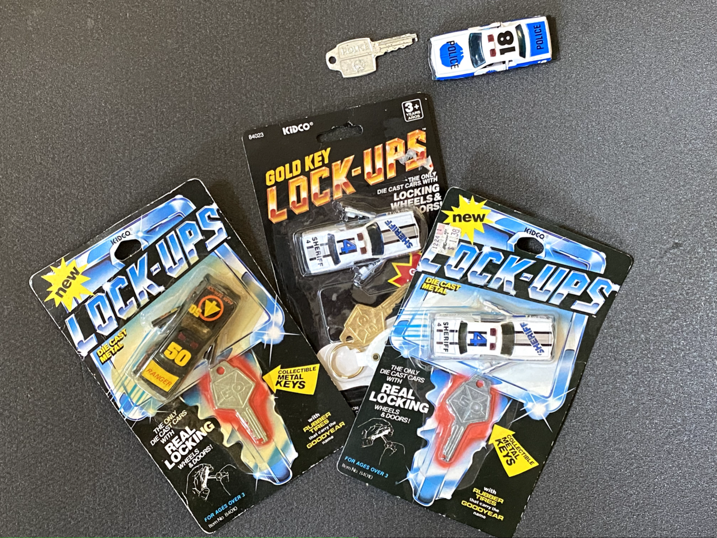 Dodge Monaco Police / Sheriff / Ranger Set Kidco Lock-Ups vintage 1982  1:64