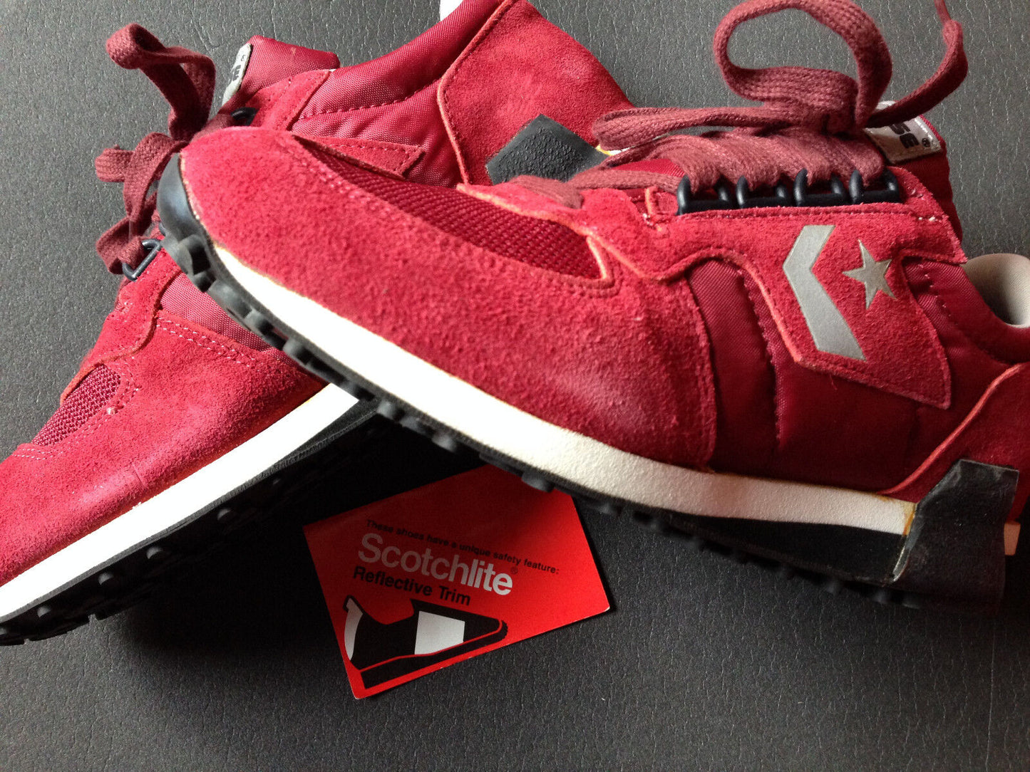 Converse Phaeton red mens running shoes vintage 1982 new in box US 7 UK 6 EUR 40