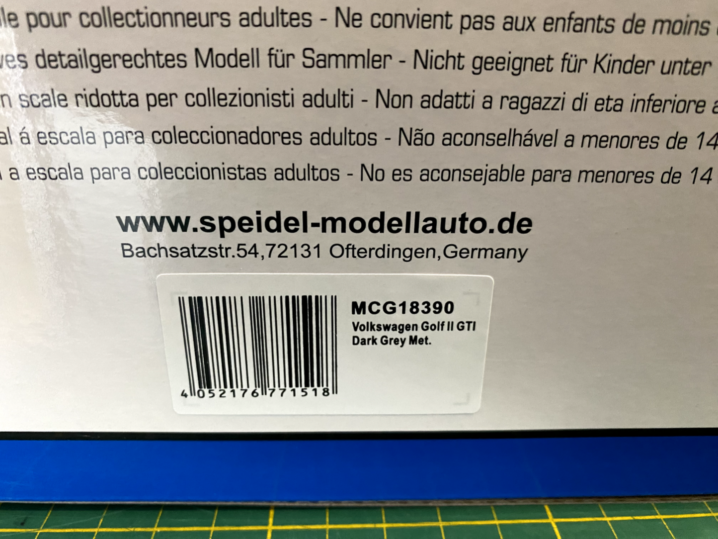 VW Golf 2 GTI Typ 19E dunkelgrau met. mit ATS Cup-Felgen MCG 18390 Neu OVP 1:18